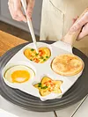 4-Cup Divided Omelet Pans Anti-Scald Medical Stone Frying Pan Thickened Skillet