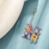 DIY Diamond Painting Butterfly Flower Lettter Keychain Kit
