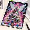 (US Local)50-Page A5 Christmas Tree Diamond Painting Notebook for Adult Holiday Gift