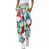 Women's Christmas Loose Casual Print Drawstring Jogger Pants