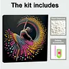 (30x30cm)DIY Dancing Girl Pearl Painting Kit With Inner Frame Home Decor