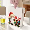 >SALE<Acrylic Double Sided Christmas 5D DIY Diamond Art Paper Towel Storage Rack Decor