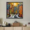(US Local)Paint By Numbers Kit On Canvas DIY Oil Art Street Home Picture Decor 40x40cm