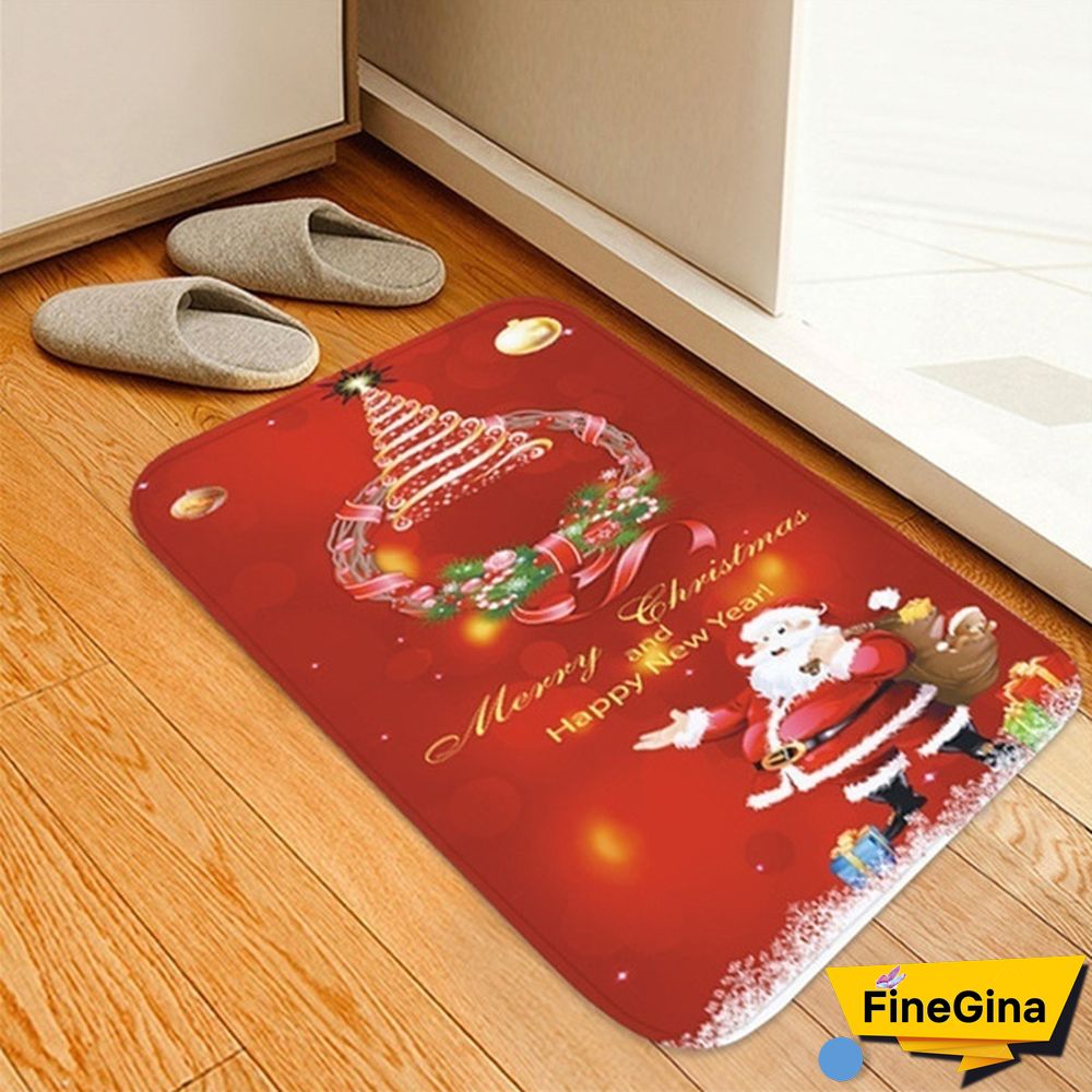 New Christmas Non Slip Entrance Door Bathroom Mat Indoor Carpet Doormat Decor Carpet