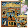 Van Gogh Cat-11CT Stamped Cross Stitch 40*55cm/15.75*21.65in