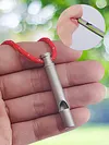 Titanium Emergency Whistle Ultralight Loud Safety Survival Whistle with Lanyard