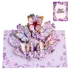 Pink Butterfly-Pop Up Greeting Card