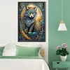 Diamond Painting-DIY Full Round Drill Black Wolf(40*60CM)