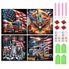 (US Local)4Pack Independence Day-Special Shaped Diamond Painting Kit(30x30cm)