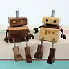 Car Aromatherapy Wooden Figure Shaking Wooden Man Figurine Little Nerdy Dolls