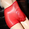 Men's Sexy Nylon Sheer Panties High Elastic Low Rise Boxer Briefs See Through Sheer Boyshorts Trunks Underwear