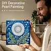 (25x25cm)DIY Dandelion Framed Handmade Pearl Painting Art Craft Kit Living Home Decor