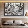 >SALE<Full Embroidery Eco-cotton Thread 11CT Printed Tiger Cross Stitch Kit 65x45cm