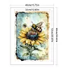 (Big Size)Bee On Sunflower - 11CT Stamped Cross Stitch - 40*60cm - Animal