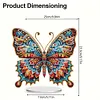 (US Local)5D DIY Special Shape Diamond Painting Desk Ornament Gorgeous Butterfly Decor Kit