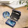 (US Local)DIY Diamond Art Diamond Dot Card Pack 5D Diamond Painting Pouch (Snow Scene)
