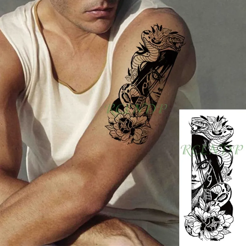 Waterproof Temporary Tattoo Sticker Arabic Letter Heart Love Pattern Personality Fake Tatoo Flash Tatto for Girl Women Men