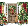 Greet Christmas-14CT Stamped Cross Stitch 33*28cm(Brand)