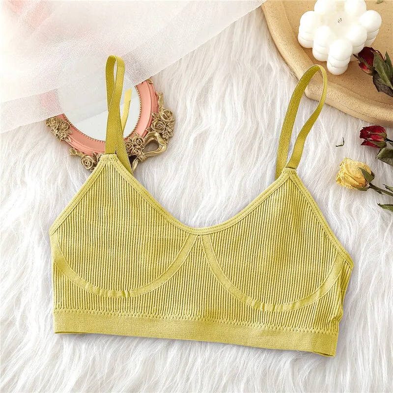 FINETOO Seamless Tank Tops Women Bra Sexy Underwear Adjustable Strap Wire Free Bralette Female Lingerie Intimates Brassiere S-XL