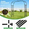 [US Local Warehouse] 7.87ft Garden Arch Trellis for Climbing Plants Metal Arch Frame Pumpkin Archway Outdoor Garden Arbors and Arches for Halloween Christmas Birthday Party Baby Shower Decoration (300x240x50cm)