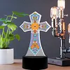 5D DIY Diamond Painting 7 Color Night Light Lamp Home Decoration Ornament Gift Kit(Cross)