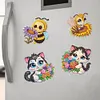 12PCS DIY Diamond Art Refrigerator Sticker Kits for Home Decor (Kitten)