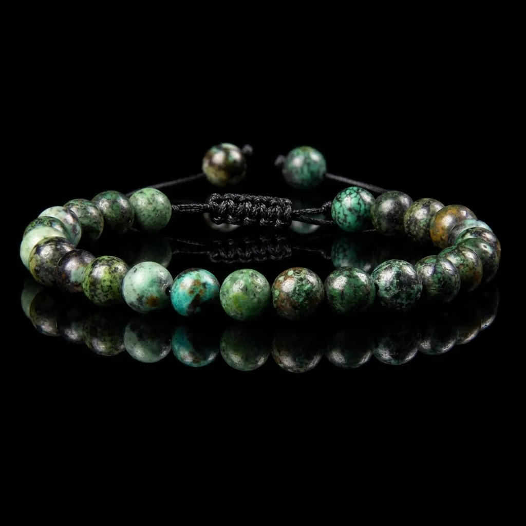 African turquoise woven bracelets, Bohemian jewelry, men's bracelets
