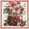 4Pcs Fruits Rouges Et Fleur Rouge-Peinture Diamant En Forme Sp&eacute;ciale-30*30CM