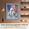 (US Local)Wolf  Flag-11CT Stamped Cross Stitch Kit(45x60cm)