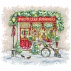 >SALE<Embroidery Eco-cotton Thread 14CT Printed Xmas Window Cross Stitch 34x30cm