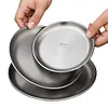 3Pcs Titanium Purification Plate Travel Tableware Stackable Camping Fruit Tray
