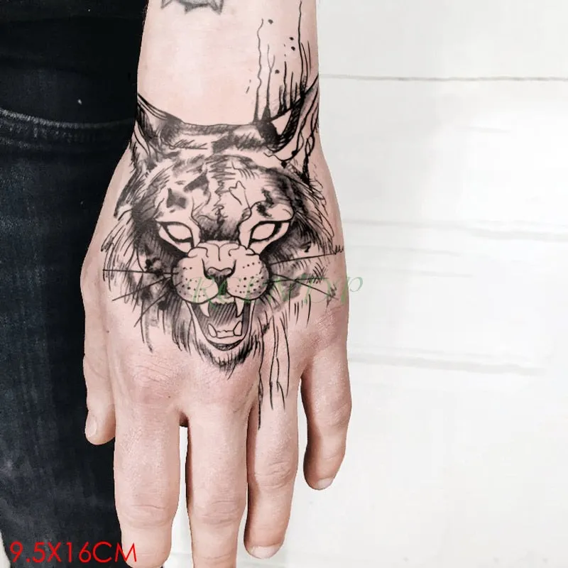 Waterproof Temporary Tattoo Sticker Satan Lucifer Circle Steering Fake Tatto Flash Tatoo Hand back Art Tattoos for Boy Women Men