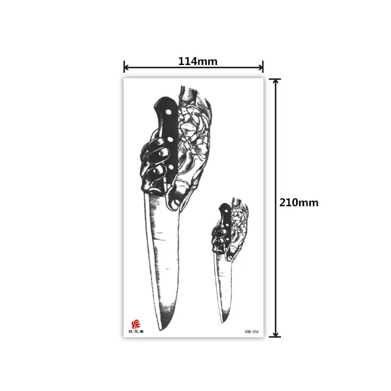 Tattoo Applique Arm Men and Women Small Full Arm Waterproof Tattoo Sticker Symbol Totem Animal Skull Text Tattoo Sticker