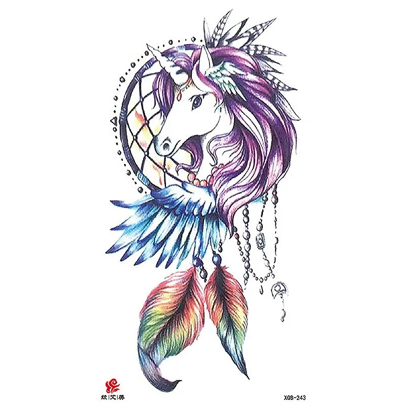 Sdrawing Temporary Sleeve Tatooo Stickers Tiger Lion Elephant Rose Flowertattoo Arm Body Art Fake Tatoo Male Female Black