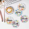 8pcs/set DIY Diamond Painting Coasters Kits Acrylic Full Drill Coaster(English Letters2)