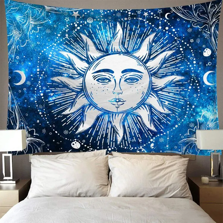 Hippie Void Sugar Skull Tapestry Mandala Wall Hanging Ouija Carpet Psychedelic Tapestry Yoga Boho Decor Blanket Wall Cloth