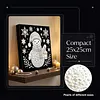 (25x25cm)DIY Snowman Framed Handmade Pearl Painting Art Craft Kit Living Home Decor