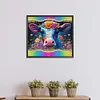 Flower Cow - Round AB Drills Diamond Painting(50*45cm)