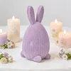 Flocked Easter Decorations Bunny Honeycomb Ornament DIY Table Centerpiece Set Ornaments for Spring Home Holiday
