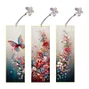 DIY 3Pcs Flowers-Diamond Painting Bookmark