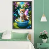 Diamond Painting-DIY Full Round Drill Wings Cat(60*40 CM)