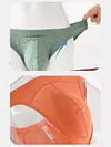 Men's Low Rise Sexy Threaded U-Shaped Breathable Briefs