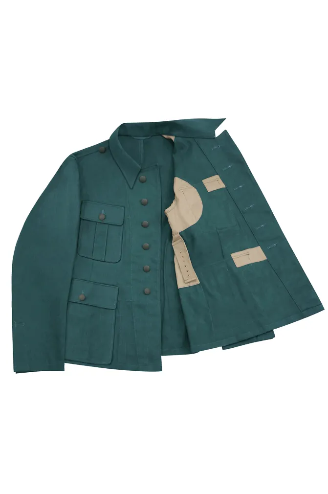   Polizei German M1942 Officer Summer HBT Tunic Feldbluse German-Uniform