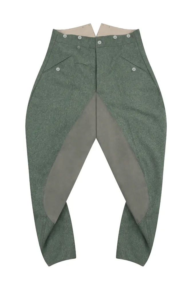  Elite German M1940 Field Grey Wool Mounted Troops Riding Breeches German-Uniform