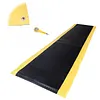 [US Local Warehouse] Anti Fatigue Mat 144x36inch Standing Work Mats Thick 3/4in Black with Yellow Border for Industrial and Commercial Workplaces