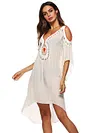 Hollow Embroidered Sexy Beach Mini Dresses