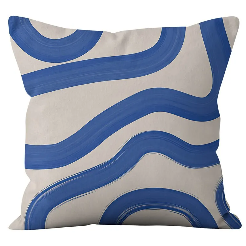 Modern Abstract Geometric Cushion Cover Short Velvet Throw Pillowcase Office Sofa Decorative Pillows Case Minimalist Home Decor