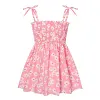 Baby Girl Summer Cotton Dress Children Fashion Dress Thin Girl Style Halter Skirt Children's Floral Skirt