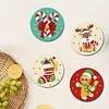 9Pcs Diamond Painting Wooden Christmas Cartoon Coasters with Holder Gift for Mom