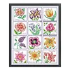 Year Round Flowers-14CT Stamped Cross Stitch 45*56cm/17.72*22.05in(Brand)